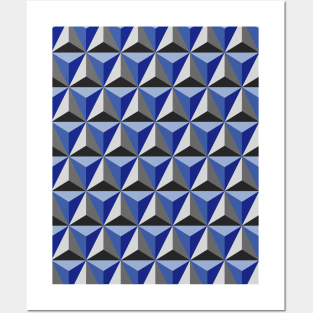 Geometric Triangles Pattern Posters and Art